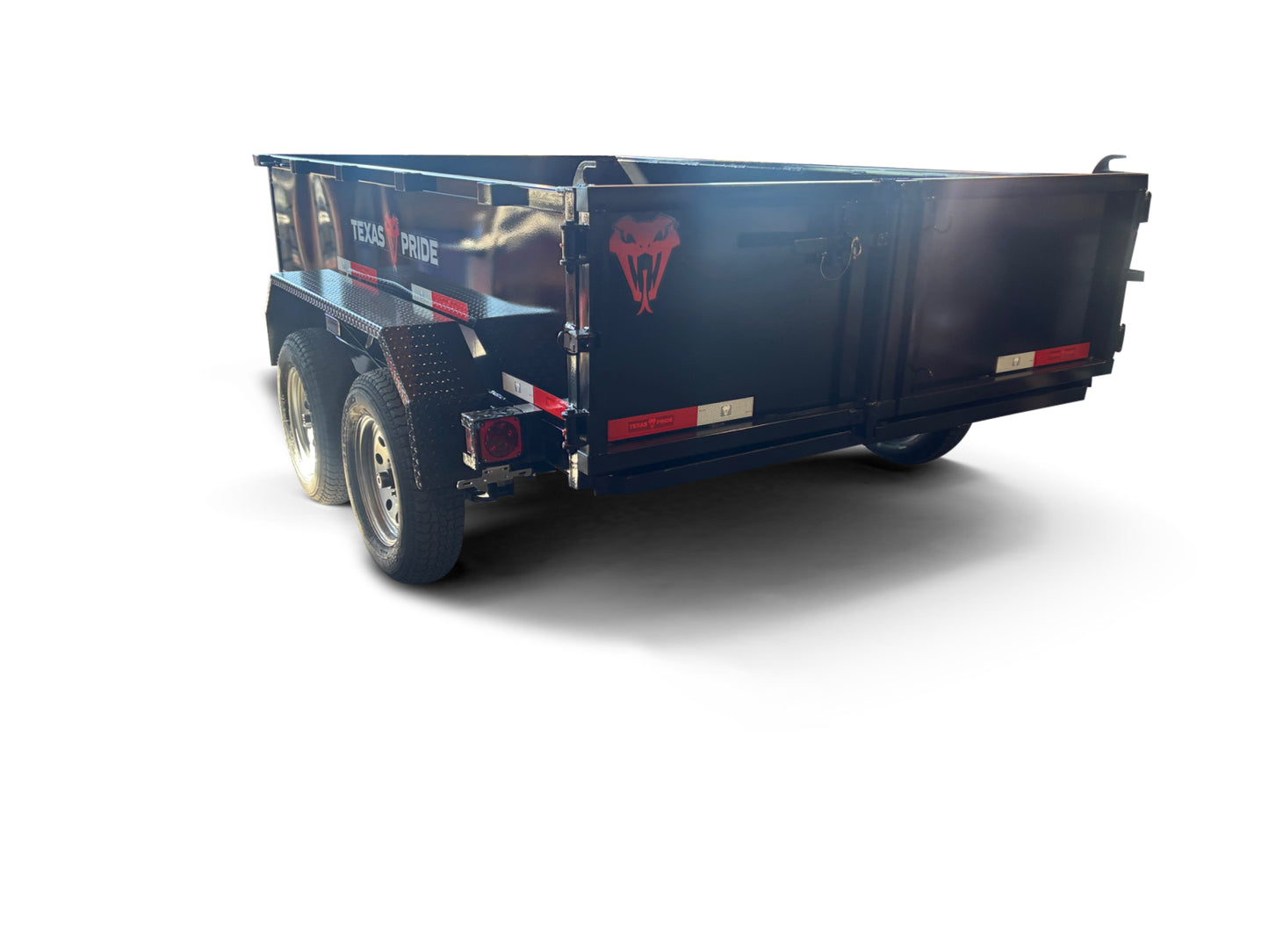 6'x10'x2', 7K GVWR, Bumper Pull, Hydraulic Dump Trailer Single Ram Hydraulic Lift - (rated at 10,000 lbs.)
24" Side Walls