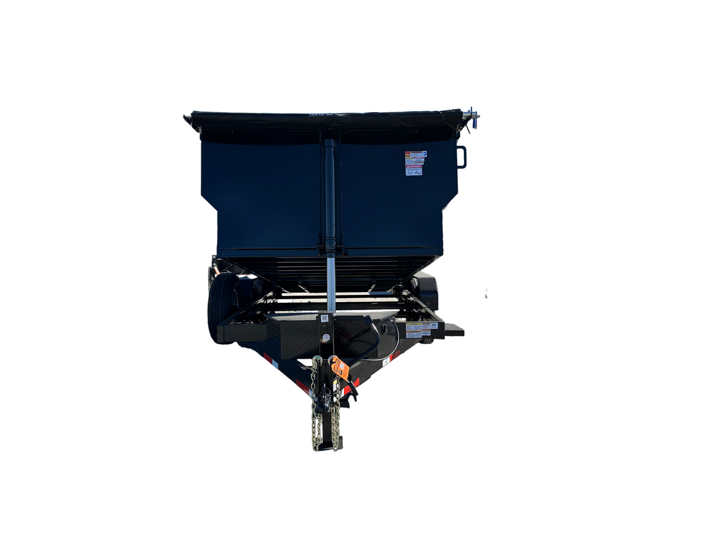 16K dump trailer with 8,000 lb axles and 14-ply radial tires