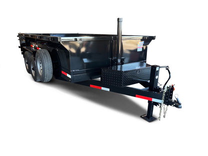 7'x14'x2' - 14K GVWR - Bumper Pull Telescopic Dump Trailer