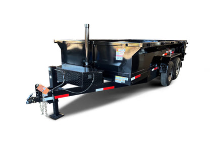 7'x14'x2' - 14K GVWR - Bumper Pull Telescopic Dump Trailer