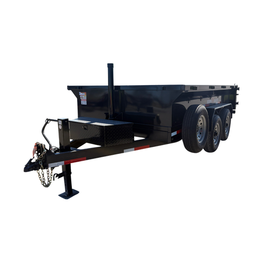 7'x12'x2' - 14K GVWR - Bumper Pull Telescopic Dump Trailer