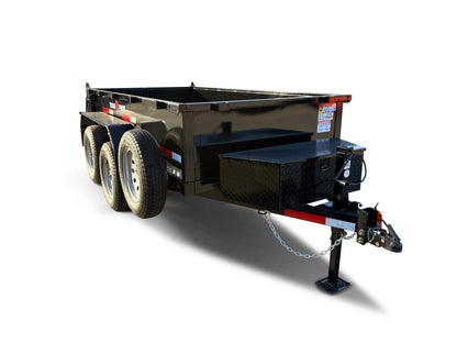 6'x10'x2', 7K GVWR, Bumper Pull, Hydraulic Dump Trailer Single Ram Hydraulic Lift - (rated at 10,000 lbs.)