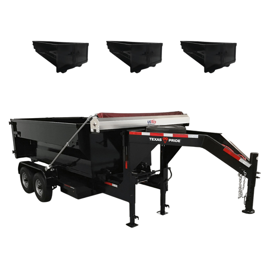 7'x12' - 16K GVWR - Gooseneck Roll-Off Package w/3 11yd Containers