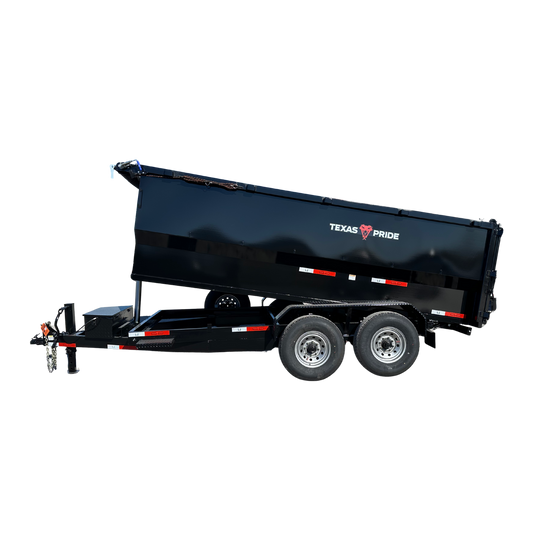 7'x14'x4', 16K GVWR, Bumper Pull, Telescopic Dump Trailer