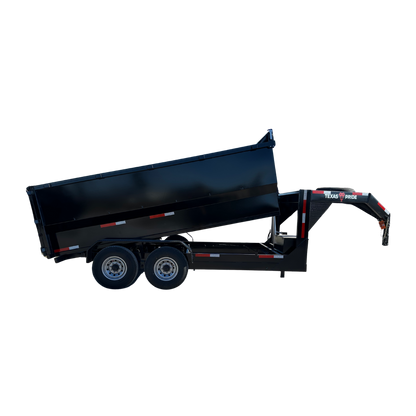 7'x14'x4', 16K GVWR, Gooseneck, Telescopic Dump Trailer
