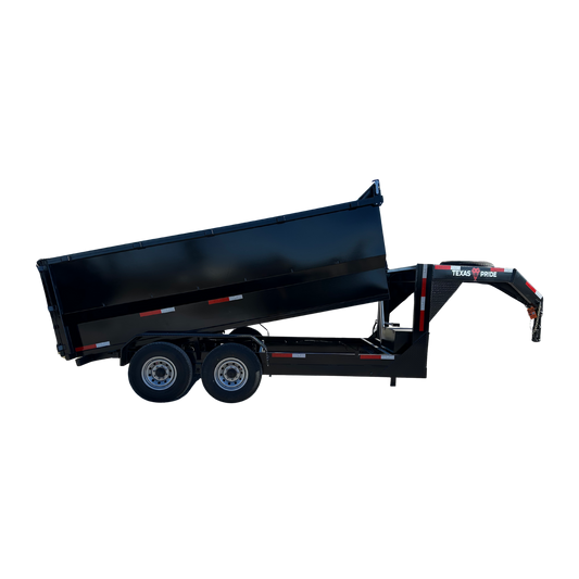 7'x14'x4', 16K GVWR, Gooseneck, Telescopic Dump Trailer