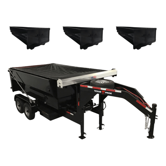 7'x16' - 18K GVWR - Gooseneck Roll-Off Package w/3 15yd Containers