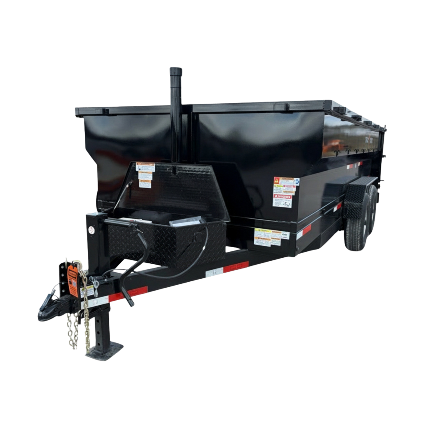 7'x16'x3', 16K GVWR, Bumper Pull, Telescopic Dump Trailer 