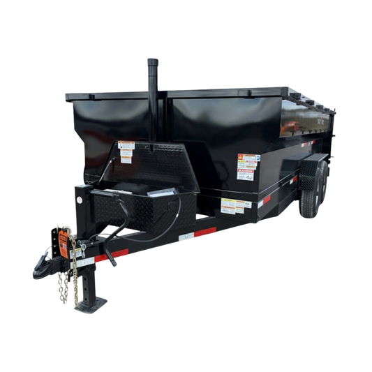 7'x16'x3', 16K GVWR, Bumper Pull, Telescopic Dump Trailer 