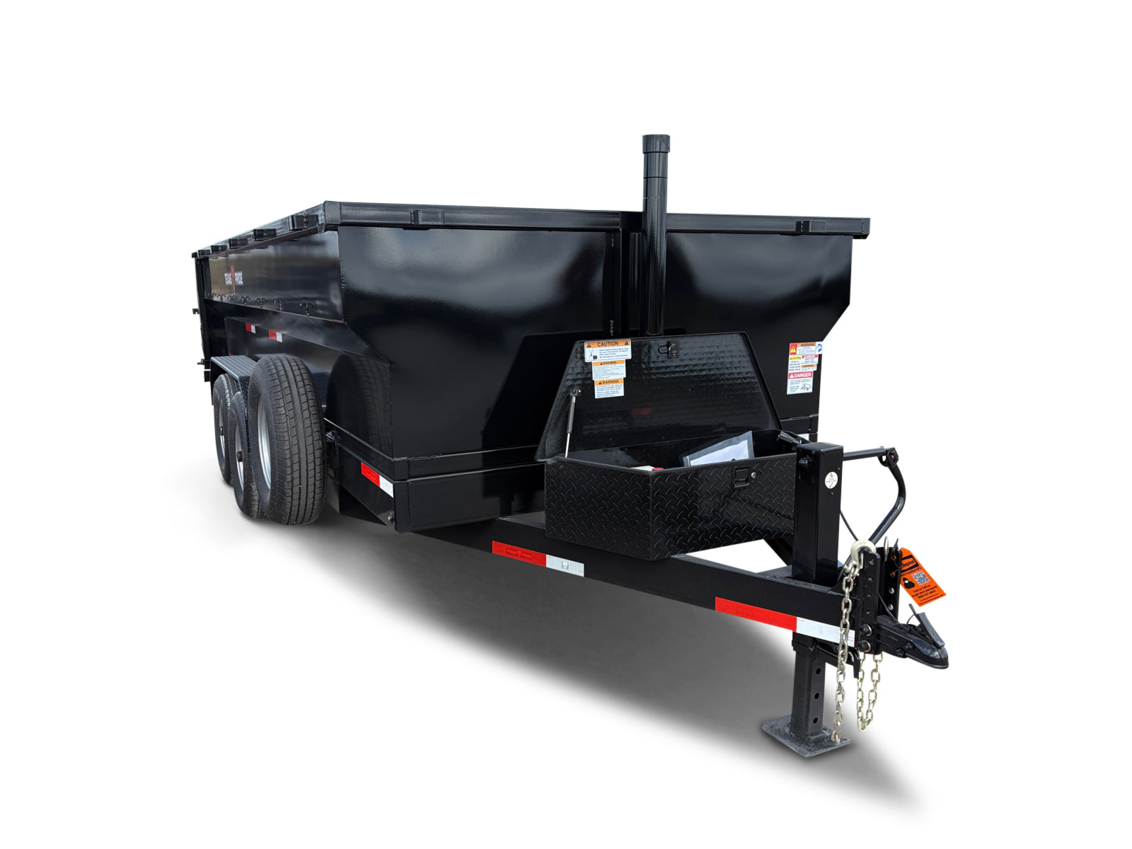 7'x16'x3', 16K GVWR, Bumper Pull, Telescopic Dump Trailer  3 Stage Telescopic Cylinder