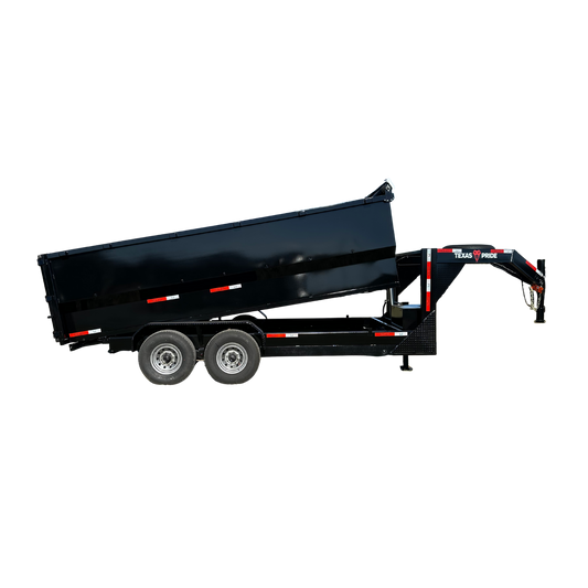 7'x16'x4' - 16K GVWR - Gooseneck Telescopic Dump Trailer