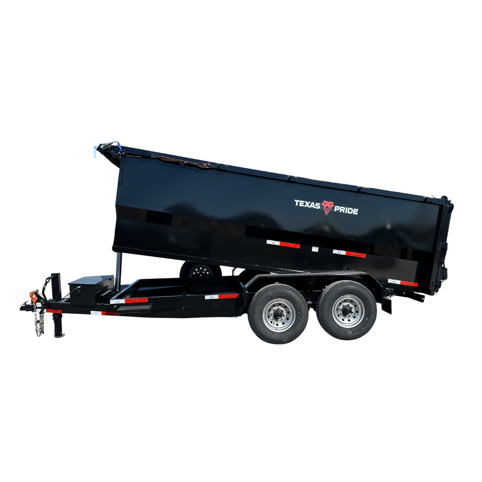 7'x16'x4' - 16K GVWR - Bumper Pull Telescopic Dump Trailer – Texas