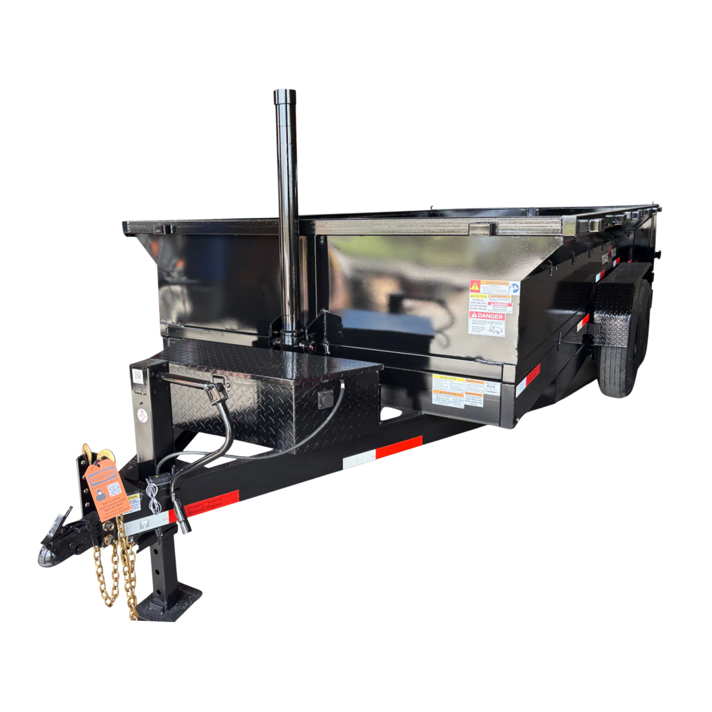 7'x16'x2' - 14K GVWR - Bumper Pull Telescopic Dump Trailer