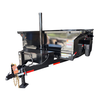 7'x16'x2' - 14K GVWR - Bumper Pull Telescopic Dump Trailer