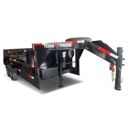 7'x16'x3' - 16K GVWR - Gooseneck Telescopic Dump Trailer
