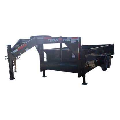 7'x16'x2' - 18K GVWR - Gooseneck Telescopic Dump Trailer