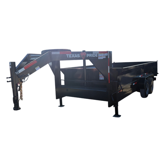 7'x16'x2' - 18K GVWR - Gooseneck Telescopic Dump Trailer